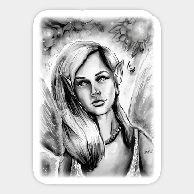 Faerie Portrait Sticker by georgiagoddard